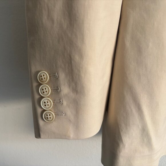 $5000 Loro Piana 3 Roll 2 Beige/ Cream Cotton Sport Coat/ Blazer/ Jacket - 44 - Picture 9 of 16